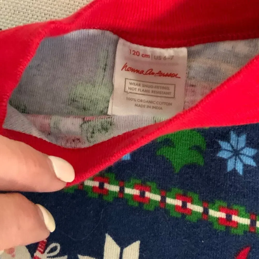 Hanna‎ Andersson Christmas Fair isle pajamas size 6-7